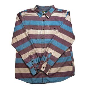 Modern Amusement XL Men Striped Soft Long Sleeve Shirt Vintage
